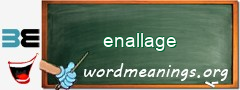 WordMeaning blackboard for enallage